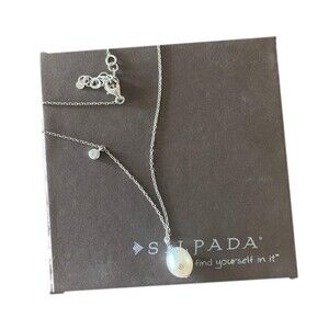 Silpada 925 Sterling Silver Rare Retired Drop Pearl Necklace PERFECT